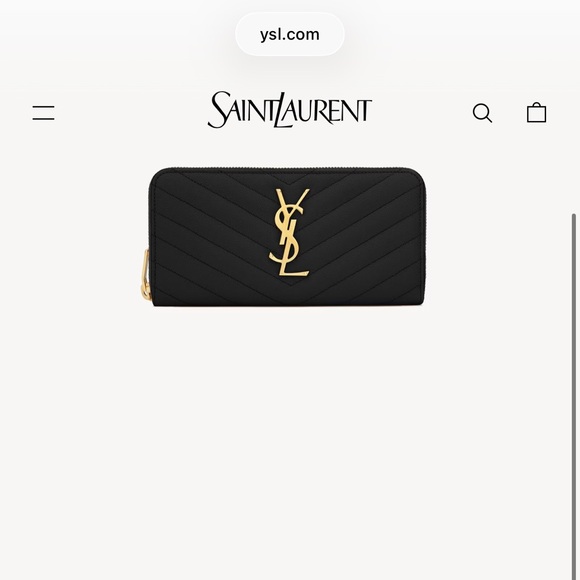 CASSANDRE MATELASSÉ ZIP AROUND WALLET IN GRAIN DE POUDRE LEATHER - Picture 3 of 10